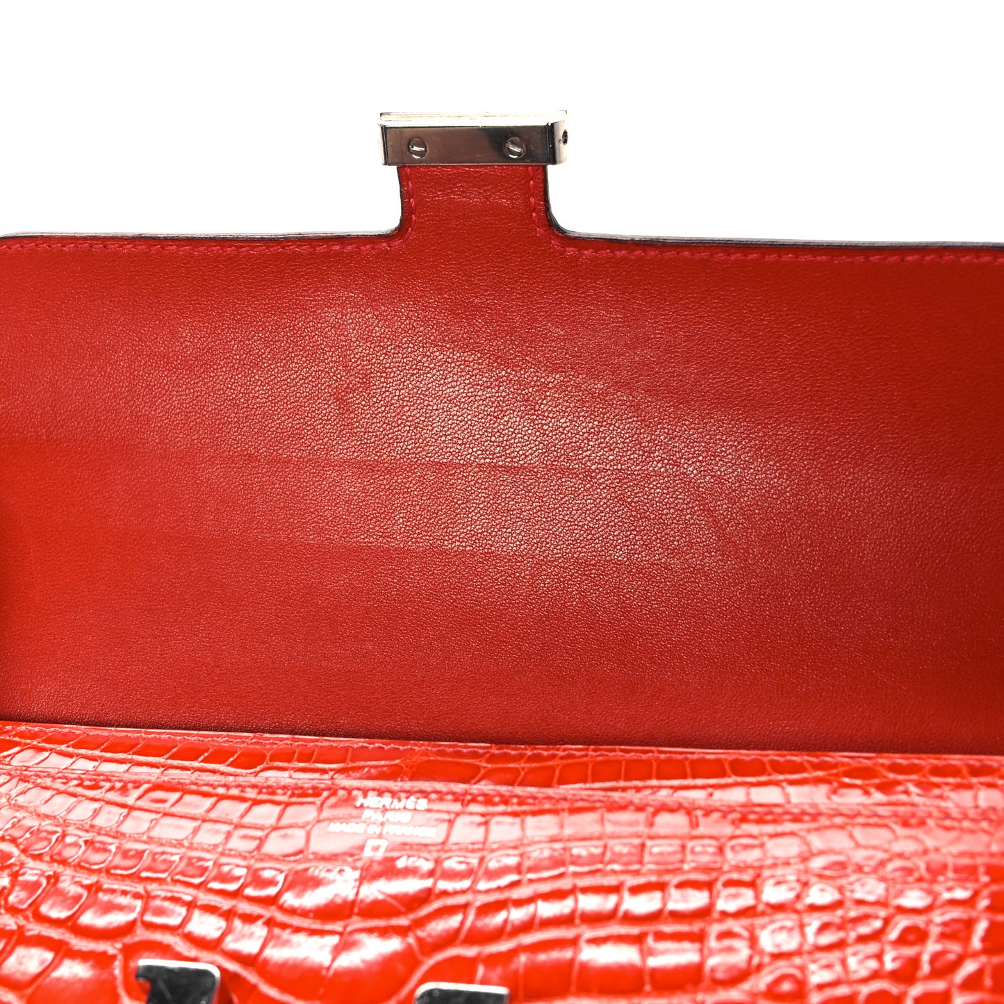 Shiny Alligator Constance Long Wallet Sanguine