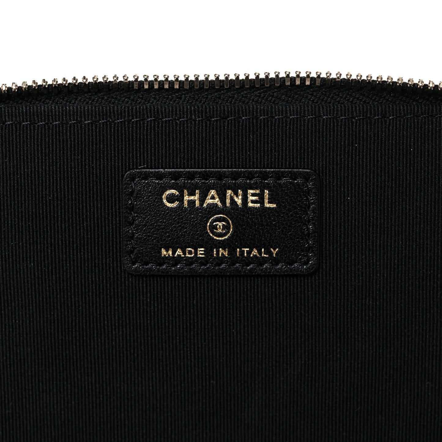Lambskin Quilted Small Top Handle Vanity Case With Chain Black