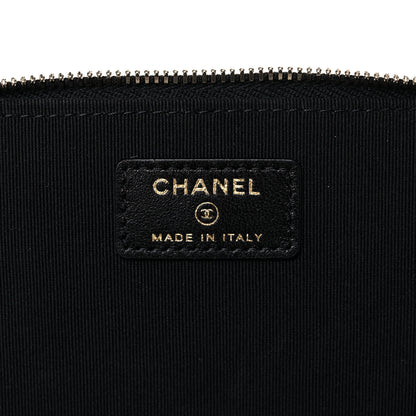 Chanel Lambskin Quilted Small Top Handle Vanity Case With Chain Black 6 of 9