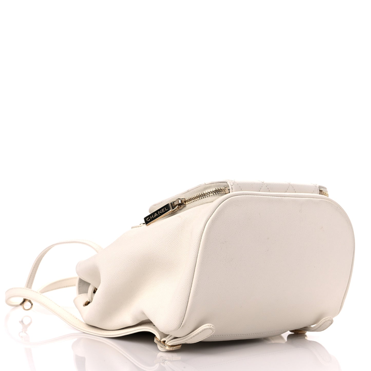 Caviar Quilted Business Affinity Backpack White