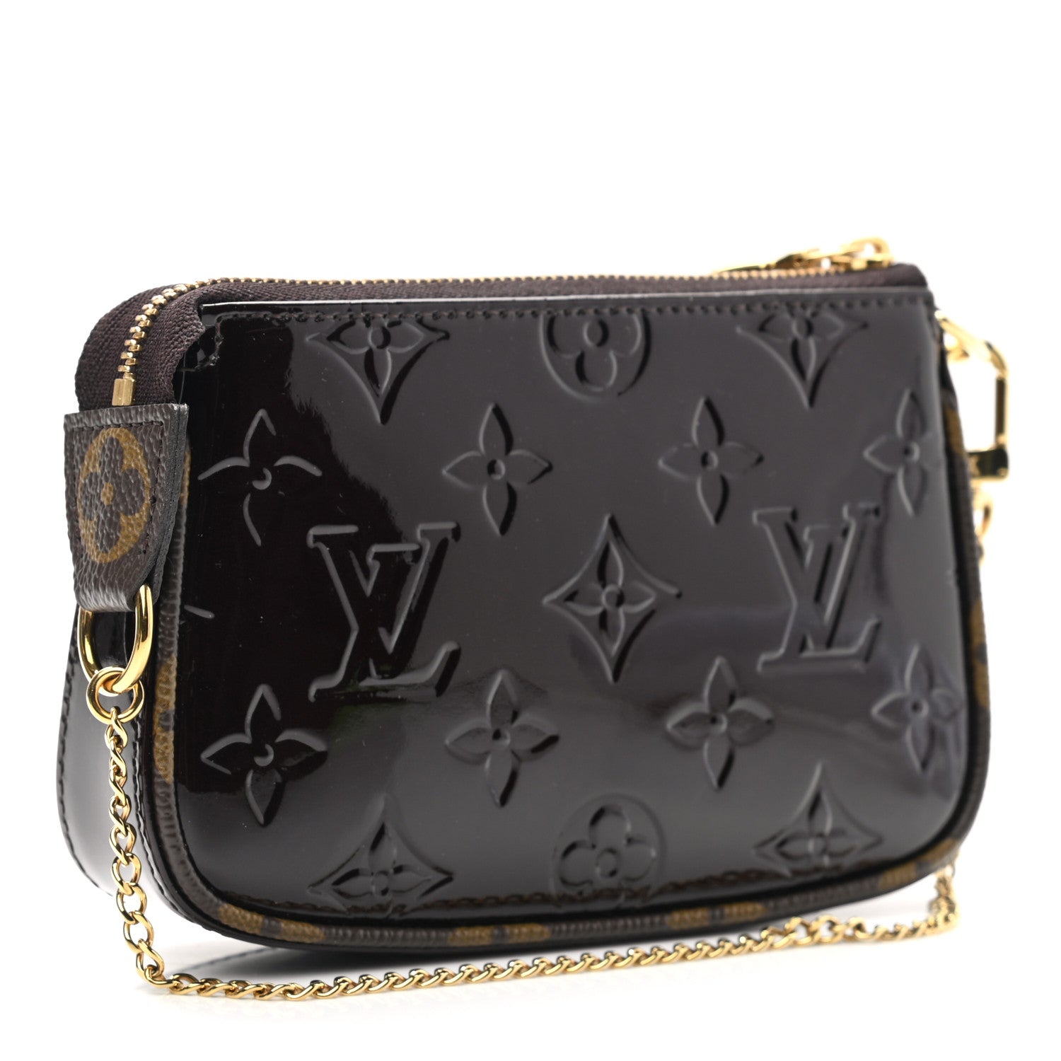Louis Vuitton Vernis Monogram Mini Pochette Accessories Amarante 3 of 7