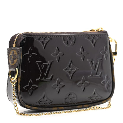 Louis Vuitton Vernis Monogram Mini Pochette Accessories Amarante 3 of 7