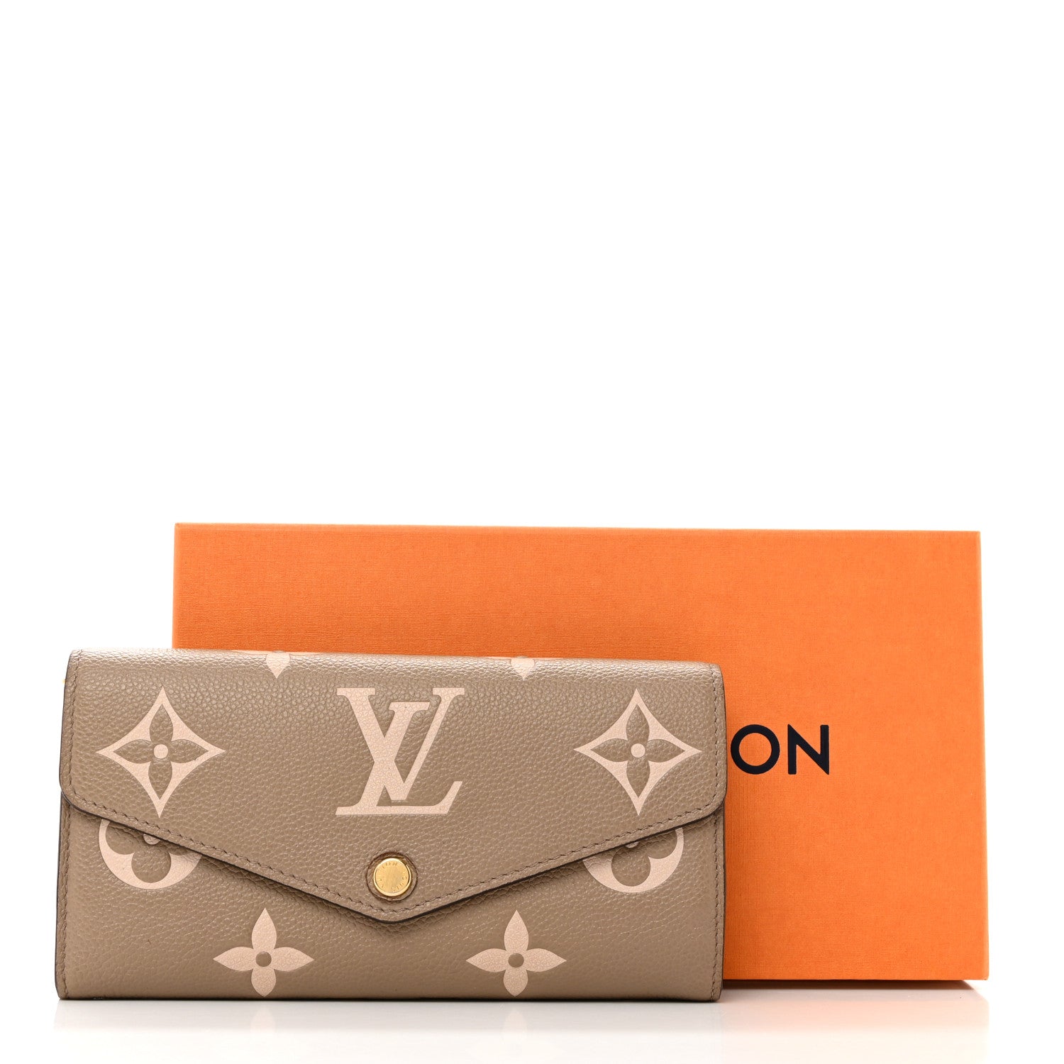 Louis Vuitton Empreinte Monogram Giant Sarah Wallet Tourterelle Creme 8 of 8