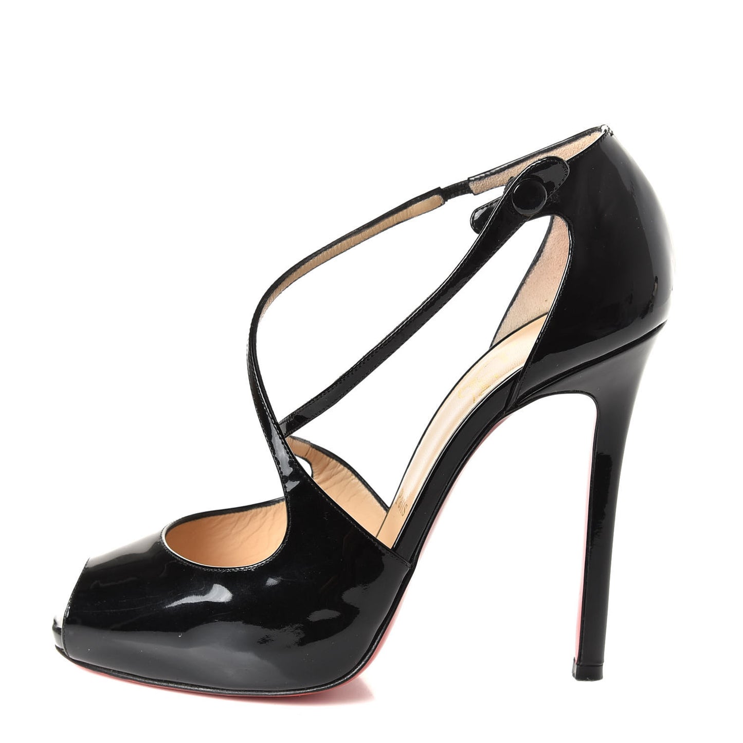 Patent Wrap 120 Platform Peep Toe Pumps 39 Black