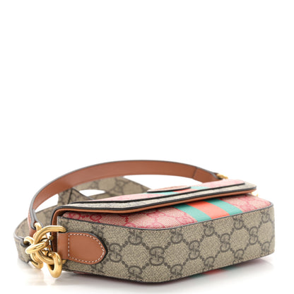 Gucci X DANS LE VERT GG Supreme Monogram Cuoio Web Mini Retro Interlocking G Top Handle Beige Rosso Ebony Harness Brown 4 of 11