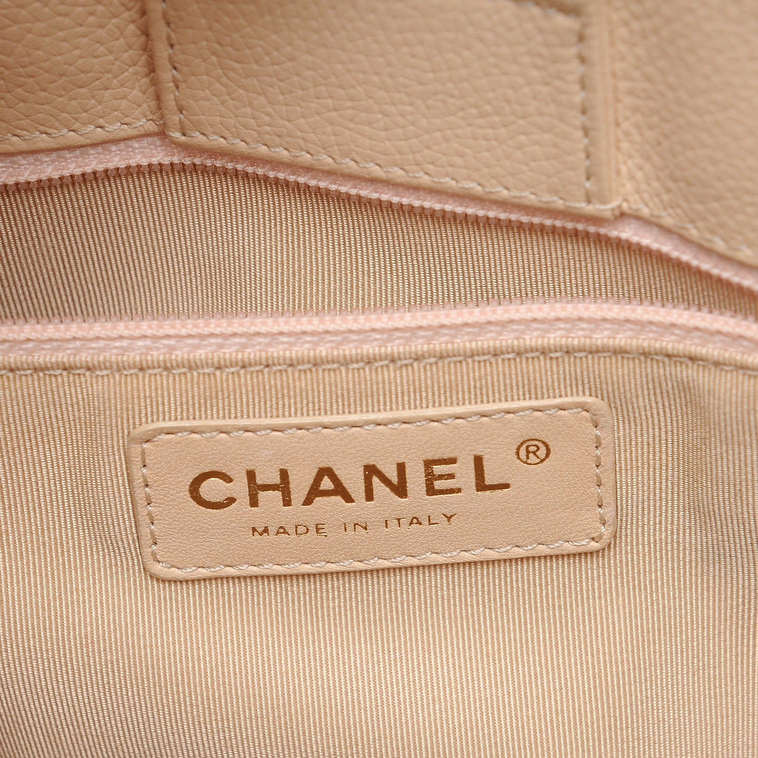 Chanel Calfskin Cerf Executive Shopper Tote Light Beige 7 of 8