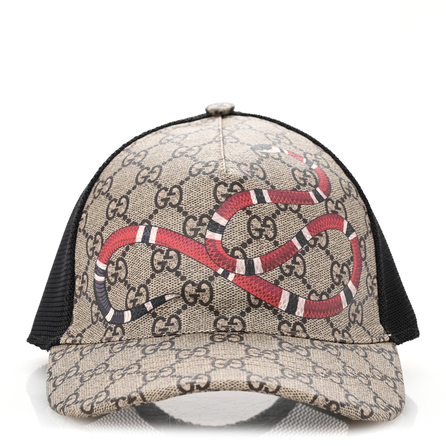 GG Supreme Monogram Kingsnake Print Baseball Hat M 58 Beige