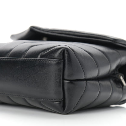 Saint Laurent Calfskin Y Quilted Monogram Toy Loulou Crossbody Bag Black 9 of 10