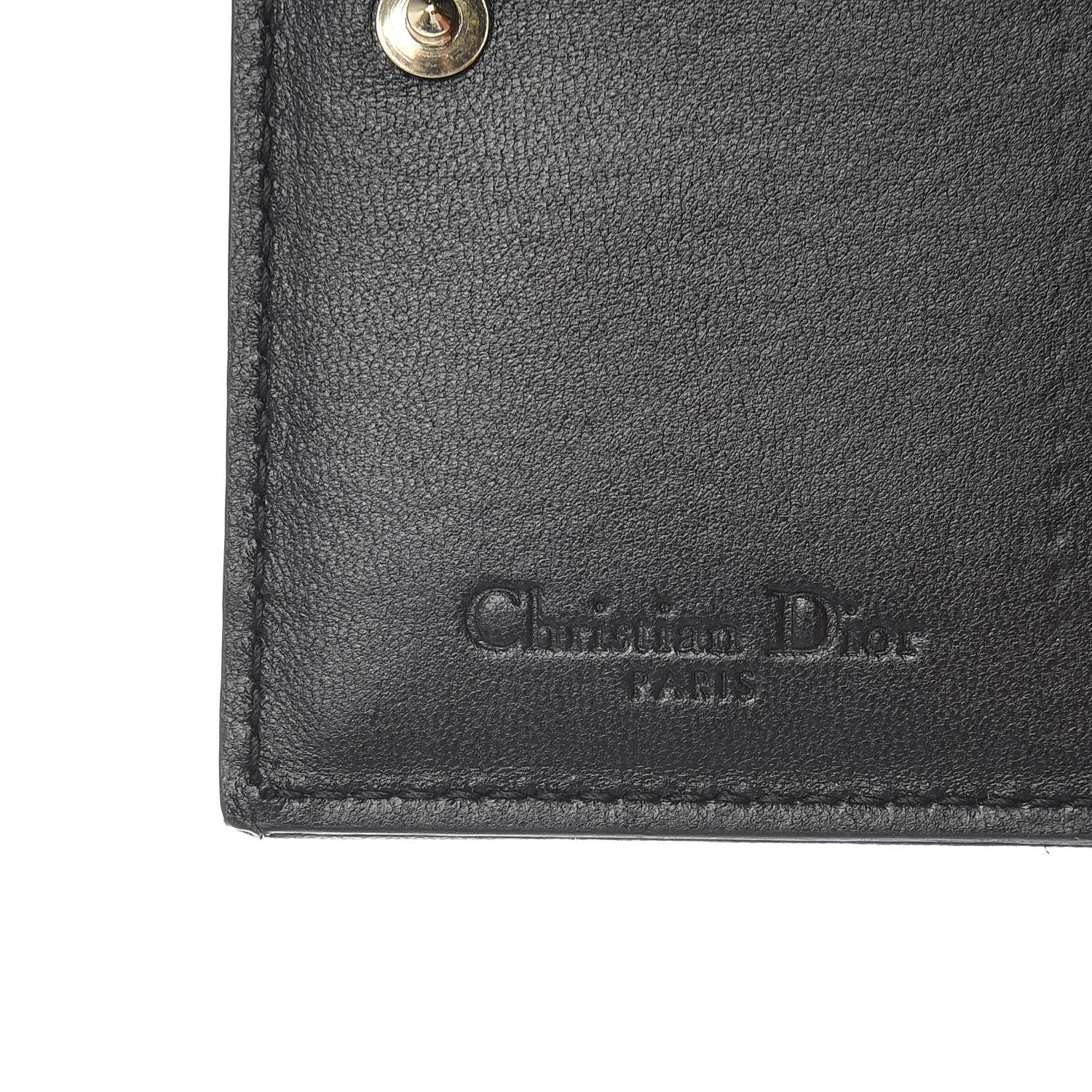 Christian Dior Lambskin Cannage Small Lady Dior Flap Card Holder Black 6 of 8