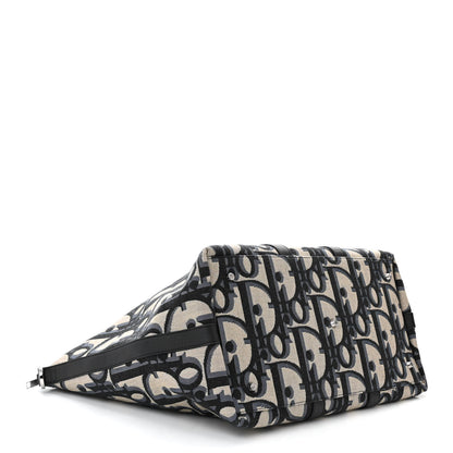 Christian Dior Maxi Oblique Jacquard Weekender 40 Beige Black 4 of 10