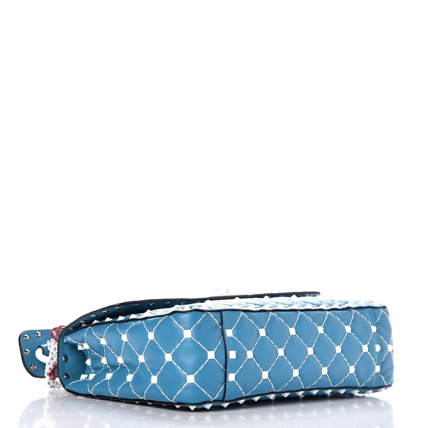 Valentino Garavani Lambskin Medium Free Rockstud Spike Shoulder Bag Cerulean 5 of 7