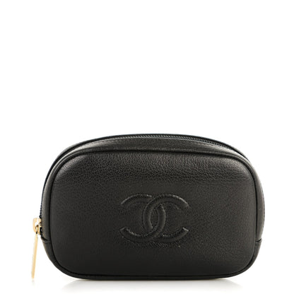 Chanel Goatskin CC Cosmetic Case Black 1 of 14