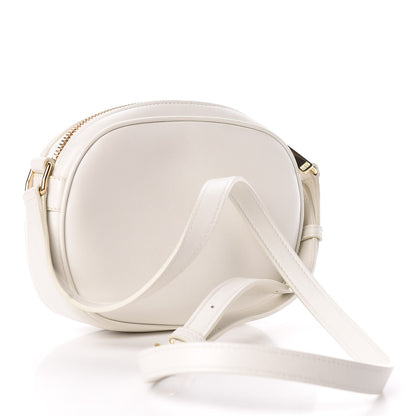 Celine Calfskin Quilted Small C Charm Bag White 3 of 11