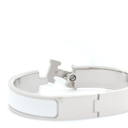 Hermes Enamel Narrow Clic Clac H Bracelet PM White 5 of 6