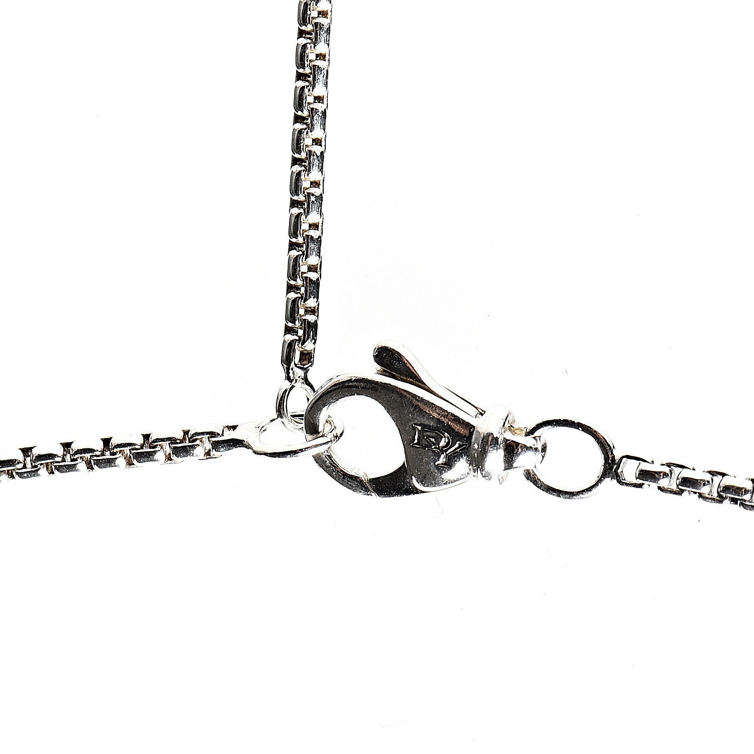 David Yurman Sterling Silver Pearl Diamond 25mm X Pendant Necklace 3 of 3