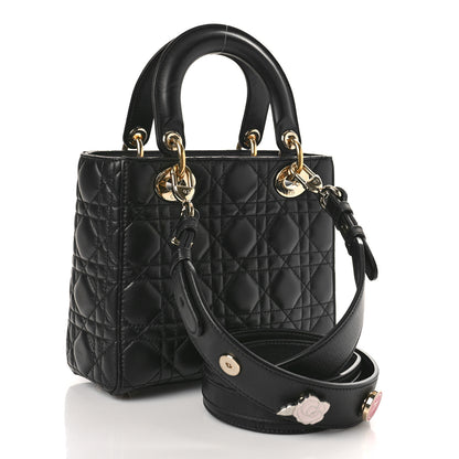 Christian Dior Lambskin Cannage Small Lucky Badges My Lady Dior Black 3 of 8