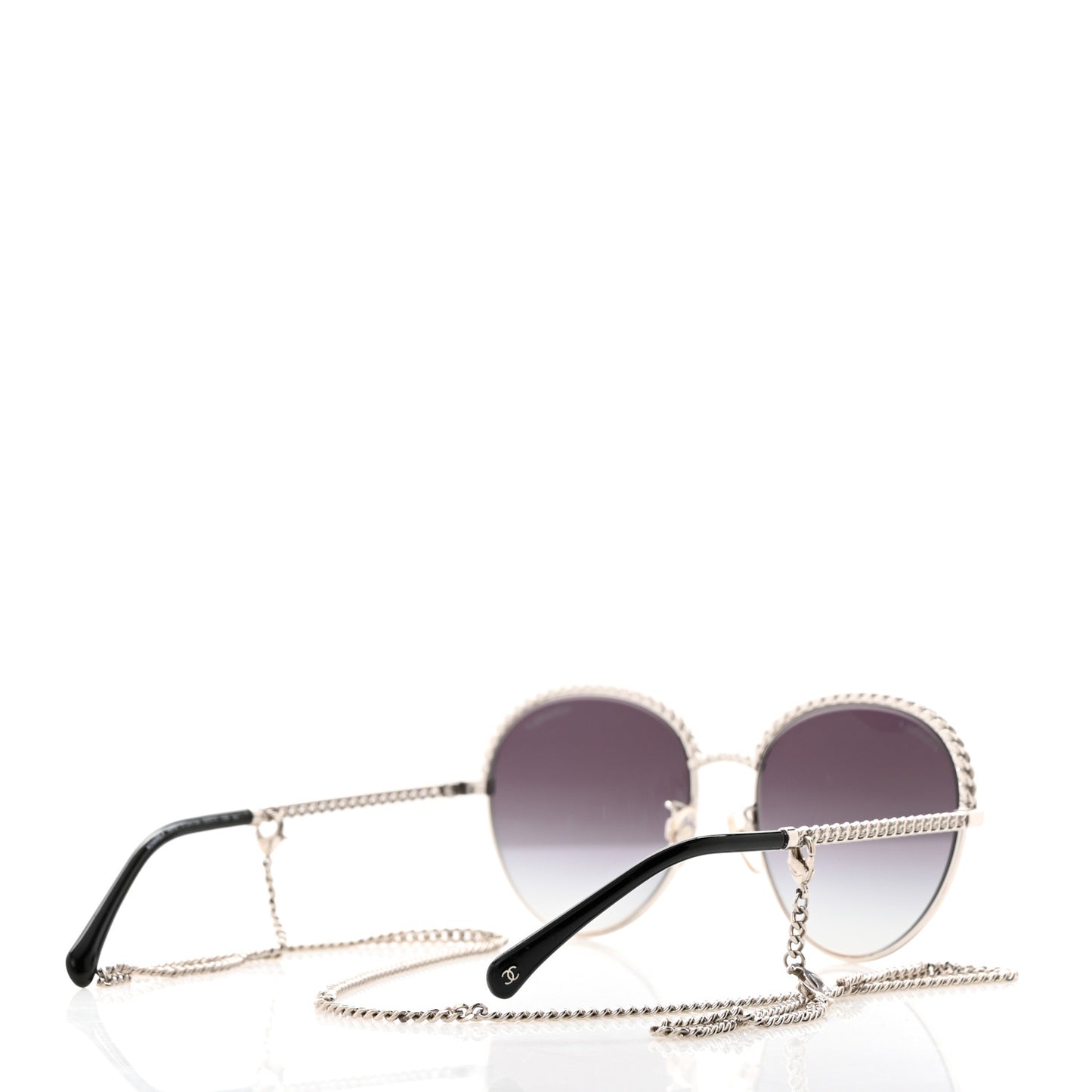 Round Chain Sunglasses 4242 Grey