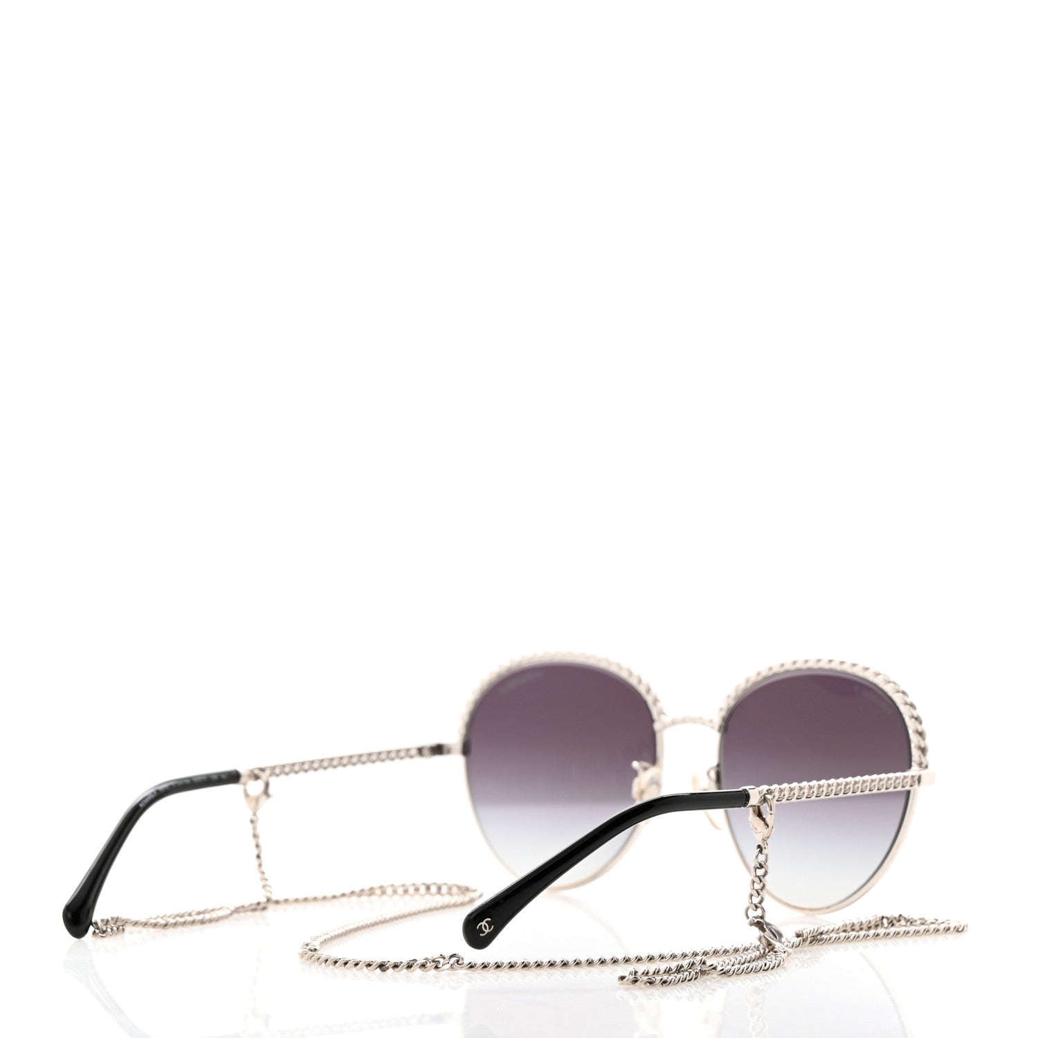 Chanel Round Chain Sunglasses 4242 Grey 4 of 7