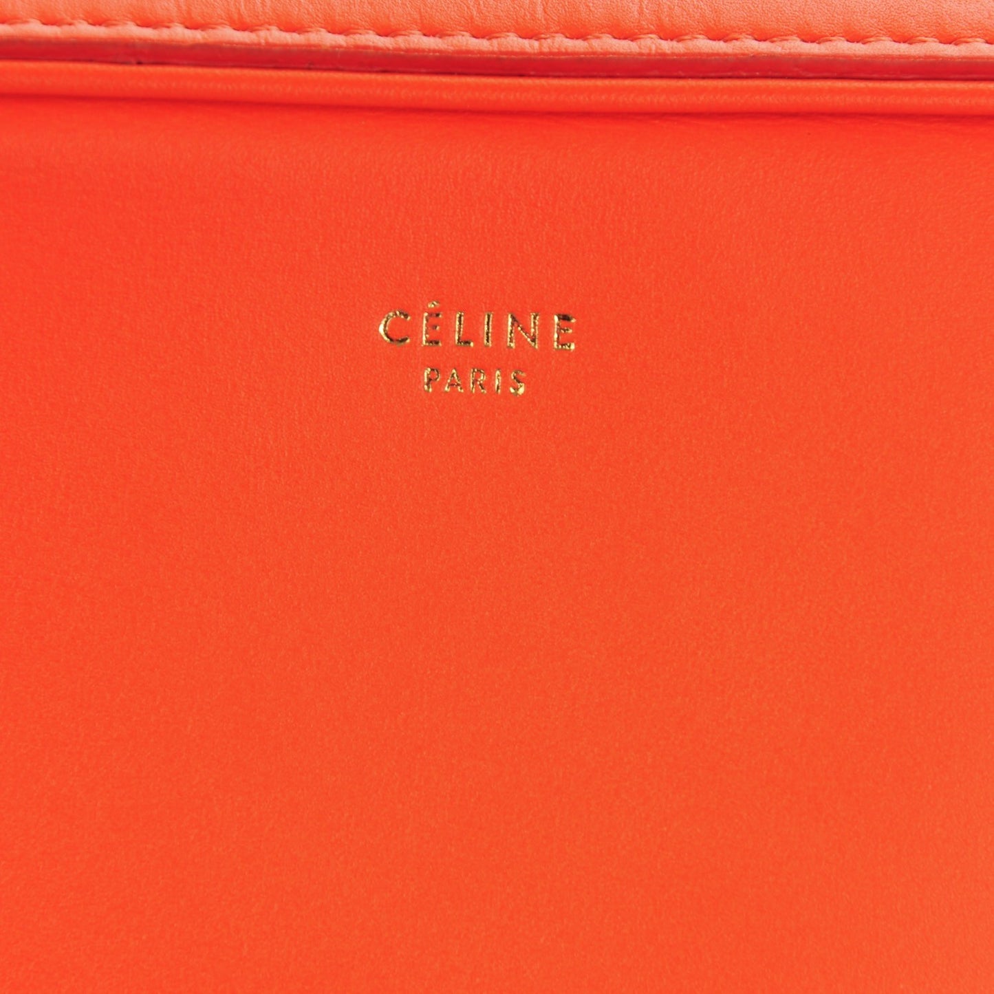 Nappa Side Lock Dragonne Shoulder Bag Bright Orange