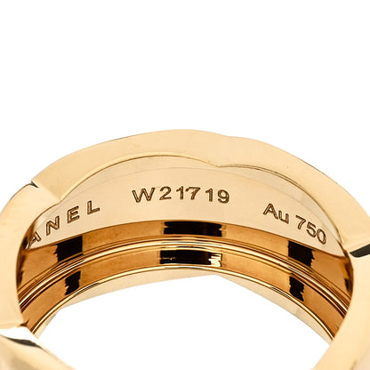 Chanel 18K Yellow Gold Large Coco Crush Ring 57 8 5 of 6