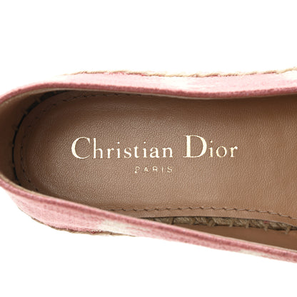 Christian Dior Cotton D-Stripes Embroidered Granville 15mm Espadrilles 36 Deep Nude 7 of 9