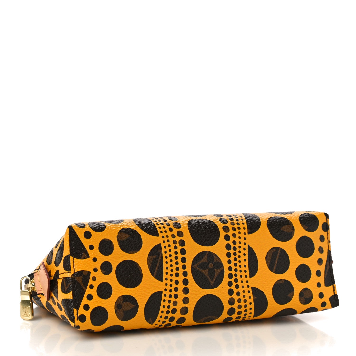 Louis Vuitton Monogram Kusama Pumpkin Dots Cosmetic Pouch Yellow 4 of 9