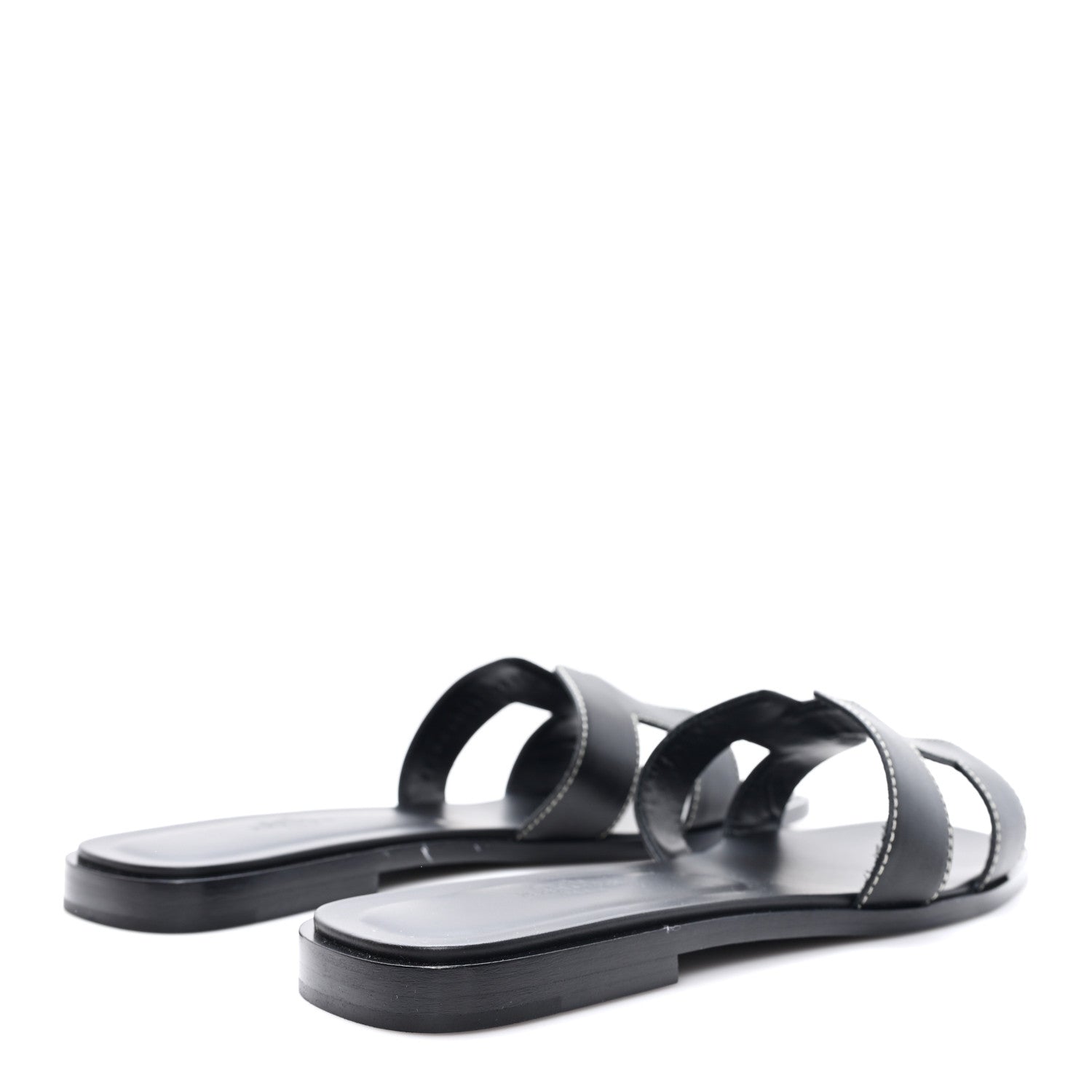 Hermes Box Calfskin Oran Sandals 38 Black 1859150 – FASHIONPHILE