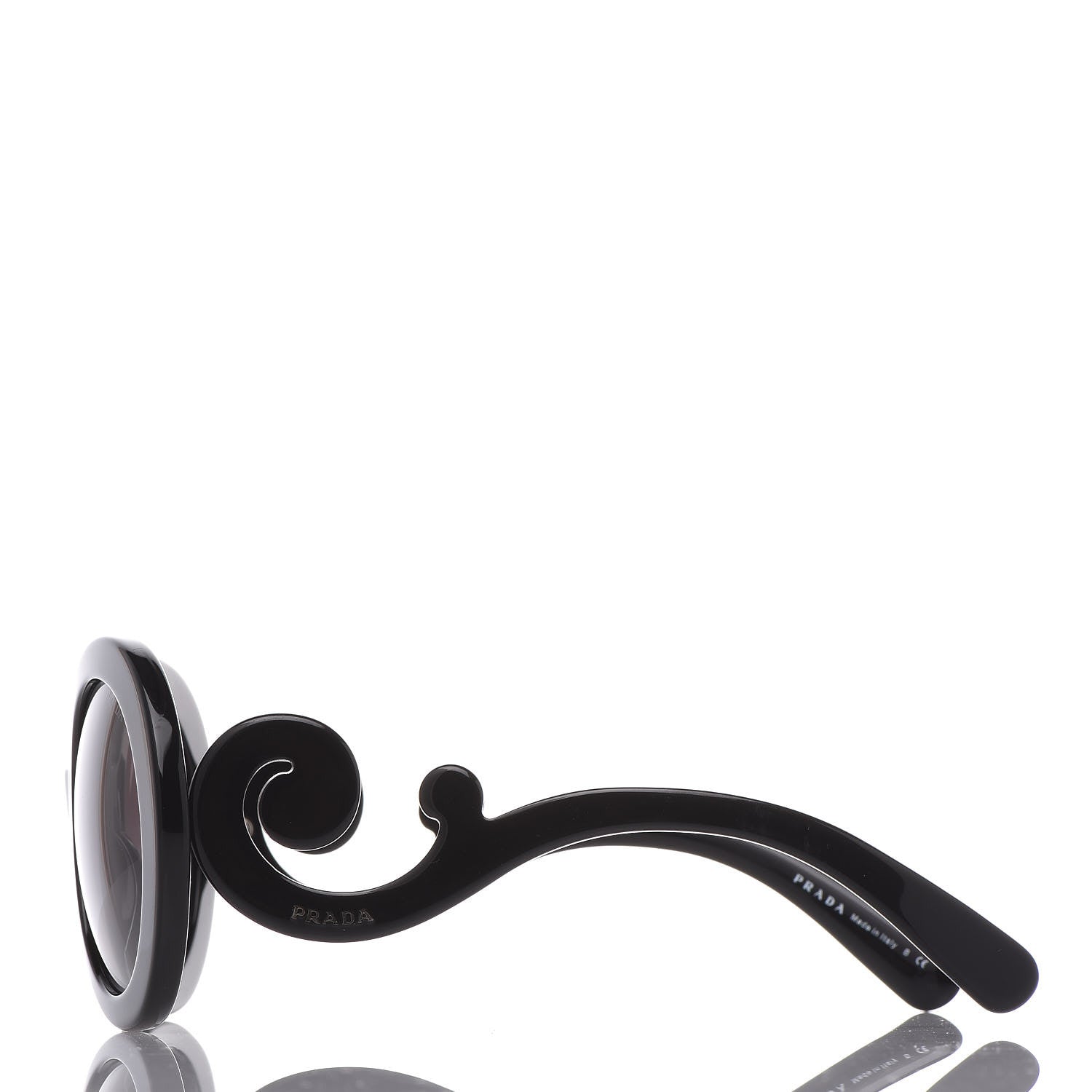 Prada Baroque Sunglasses SPR 27N Black 2 of 7