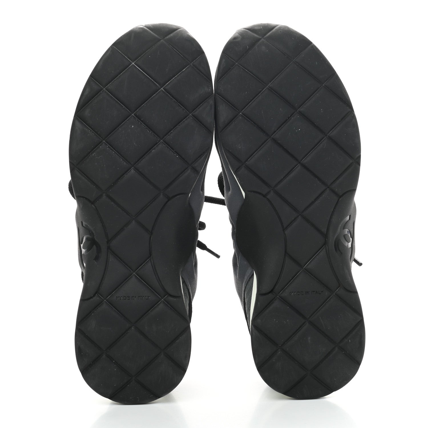 Chanel Stretch Fabric CC Sneakers 37 Grey 5 of 8