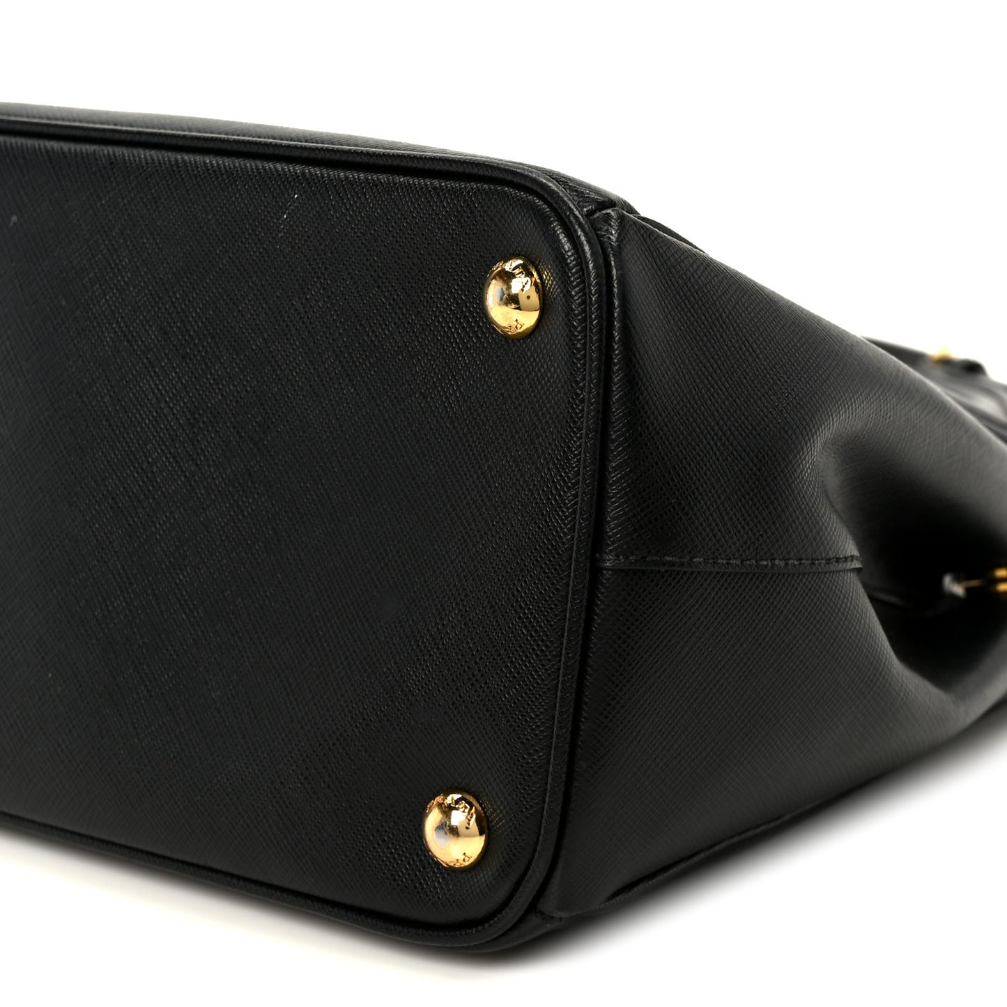 Saffiano Small Galleria Double Zip Tote Black