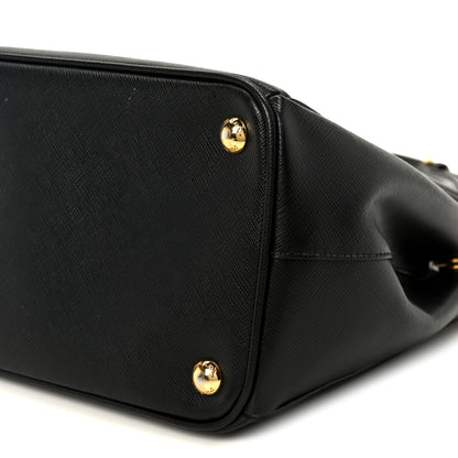 Prada Saffiano Small Galleria Double Zip Tote Black 10 of 10