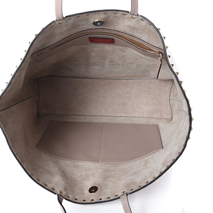 Valentino Garavani Grained Calfskin Rockstud Shoulder Tote Poudre 4 of 8