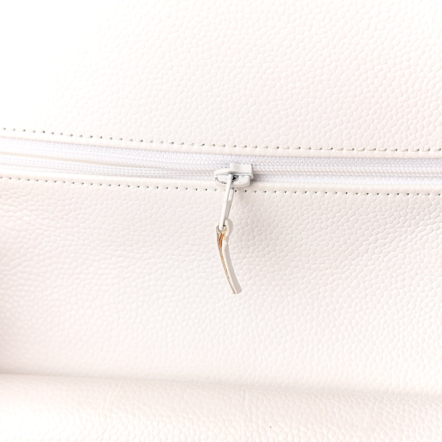 Caviar Quilted Medium Double Flap White