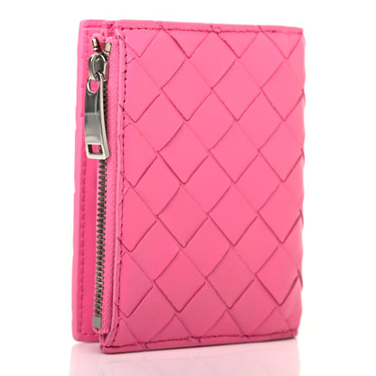 Bottega Veneta Nappa Intrecciato Bifold Zip Wallet Pink 3 of 7