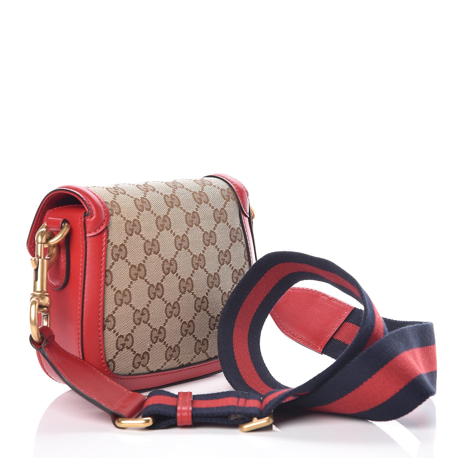 Gucci Monogram Ruinart Calfskin Small Lady Web Shoulder Bag Beige Ebony Hibiscus Red 3 of 9