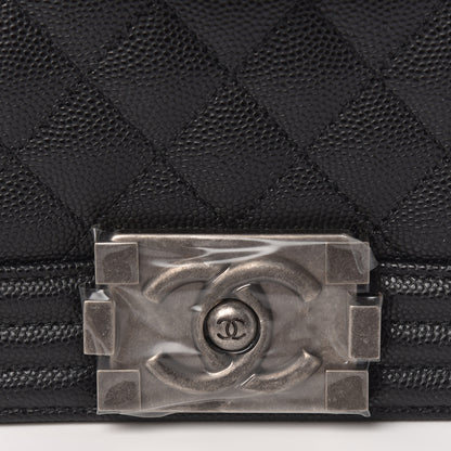 Chanel Caviar Quilted Medium Boy Flap Black 10 of 11