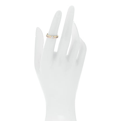 Cartier 18K Pink Yellow White Gold Diamond .24ct Solitaire Trinity Engagement Ring 50 5.25 2 of 5