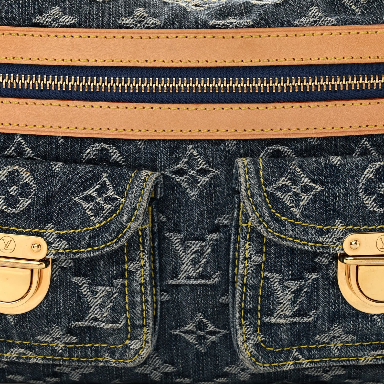Louis Vuitton Monogram Denim Baggy PM Blue 8 of 10