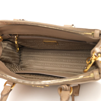 Prada Saffiano Lux Mini Galleria Double Zip Tote Sabbia 5 of 14