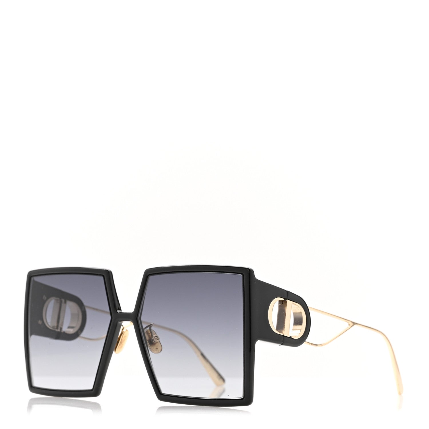 Christian Dior Acetate Square 30 Montaigne Sunglasses Black