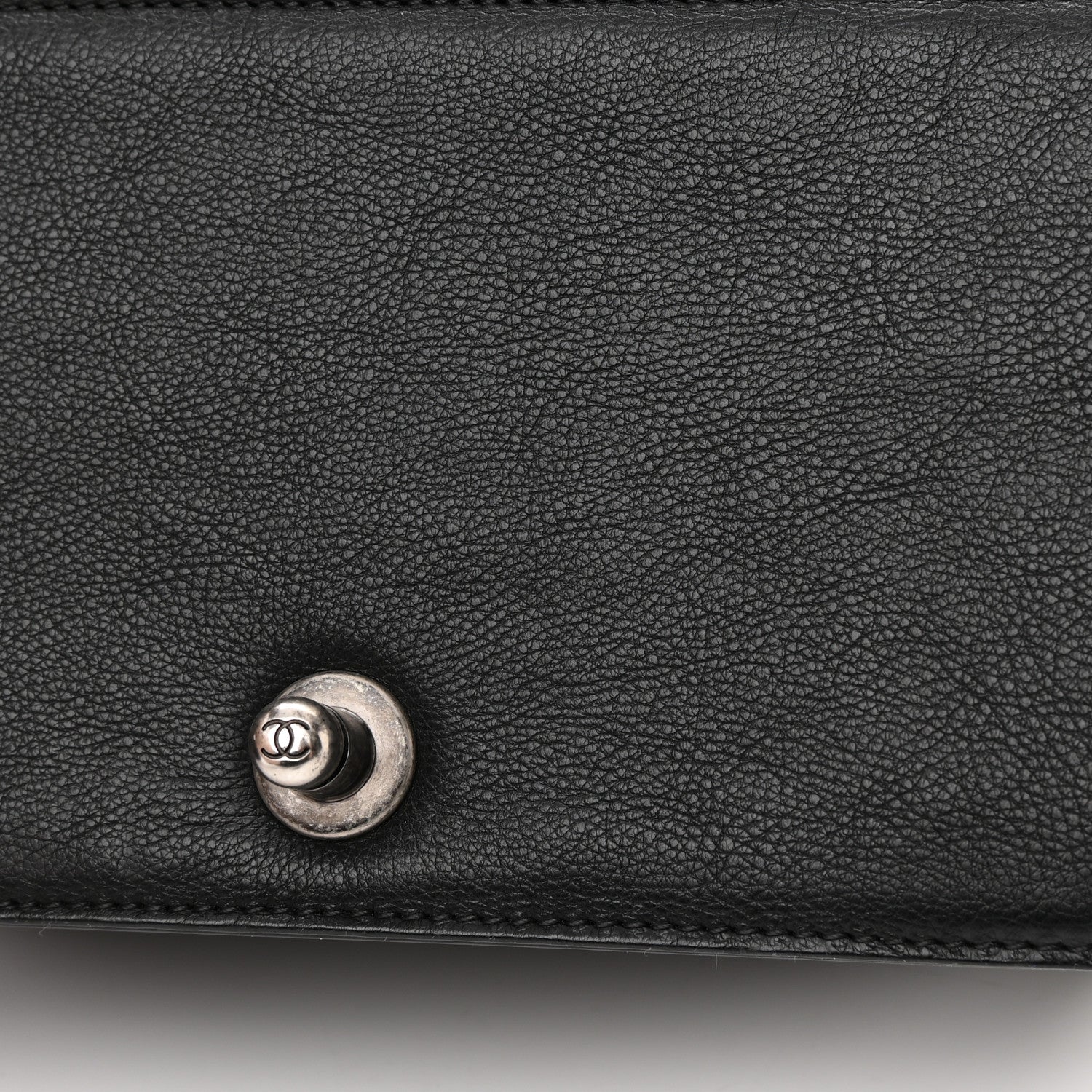 Chanel Calfskin Double Stitch Small Boy Flap Black 13 of 18