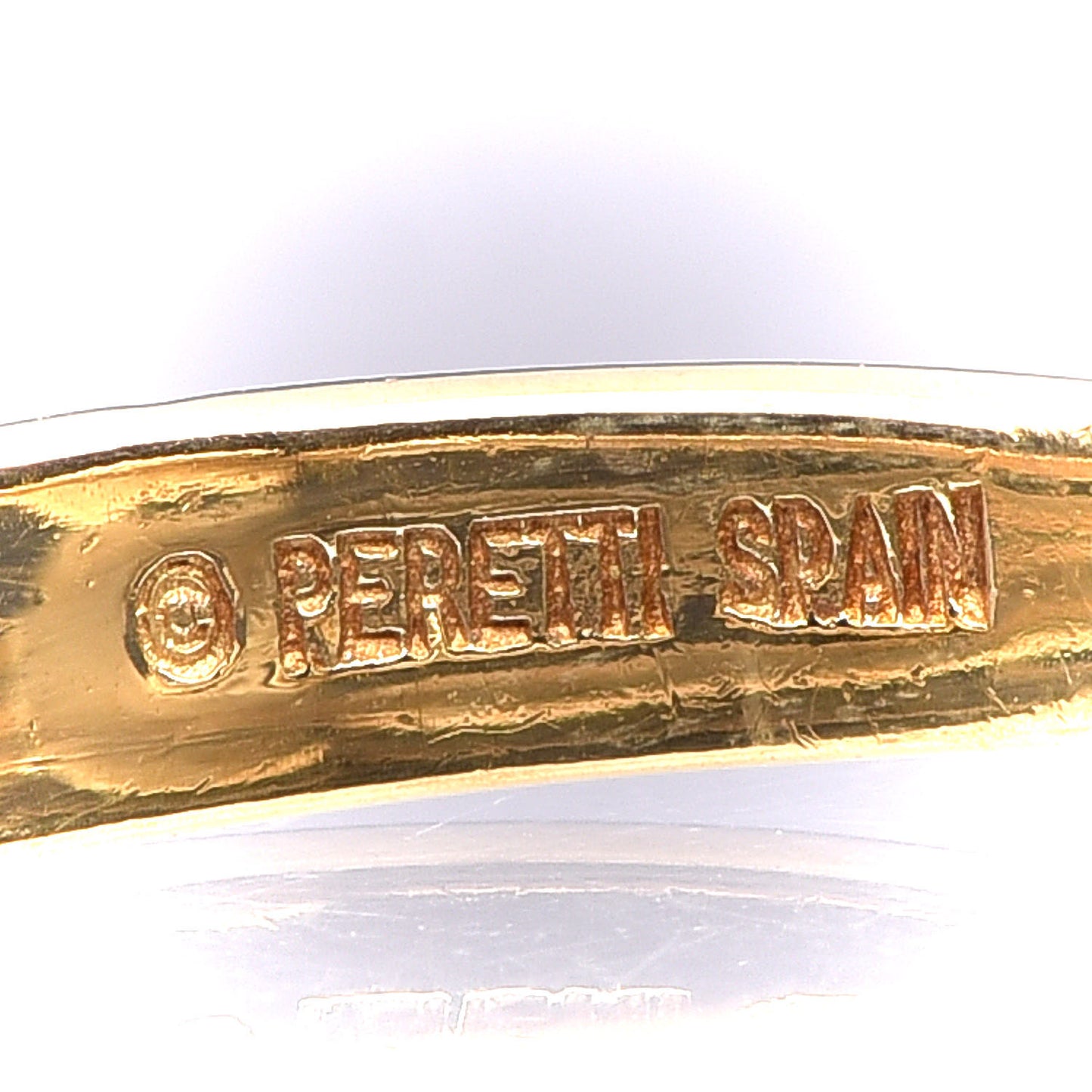 18K Yellow Gold Diamond Elsa Peretti Bean Ring 52 6