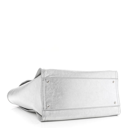 Chanel Metallic Calfskin Medium Deauville Tote Silver 5 of 13