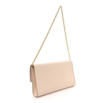 Salvatore Ferragamo Hammered Calfskin Mini Gancini Icona Bag Beige 2 of 12