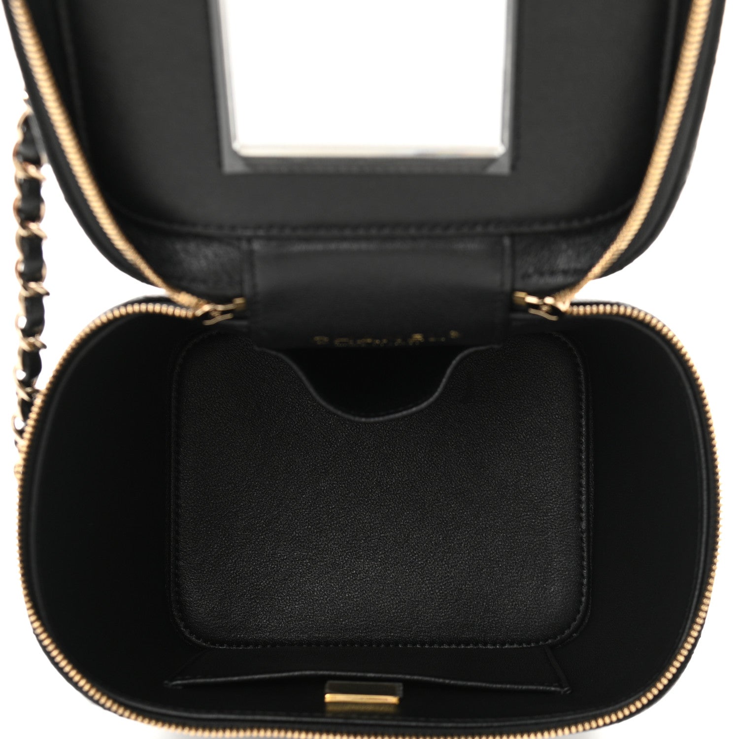Chanel Caviar Quilted Small Top Handle Vanity Case With Chain Black 4 of 10