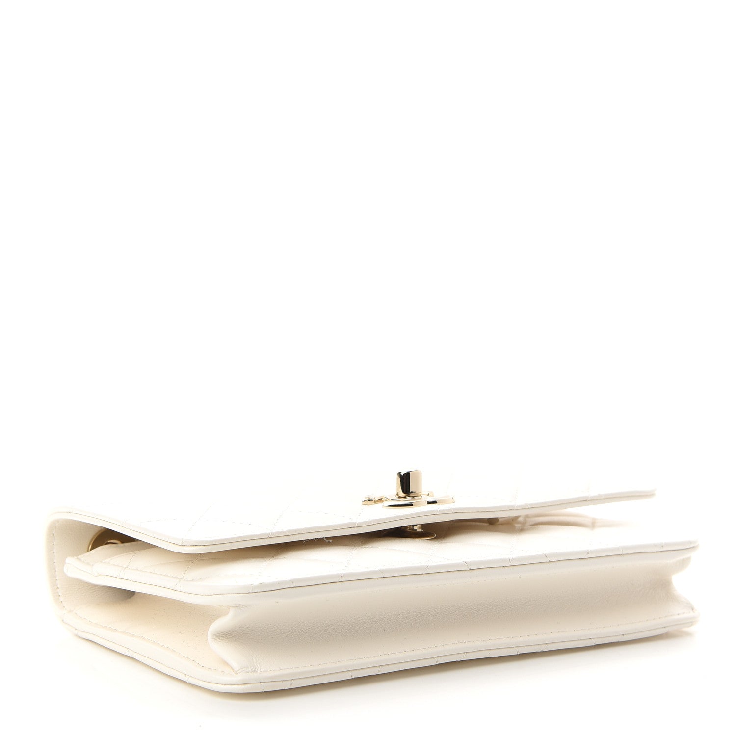 Chanel Lambskin Quilted Trendy CC Wallet On Chain WOC White 4 of 10
