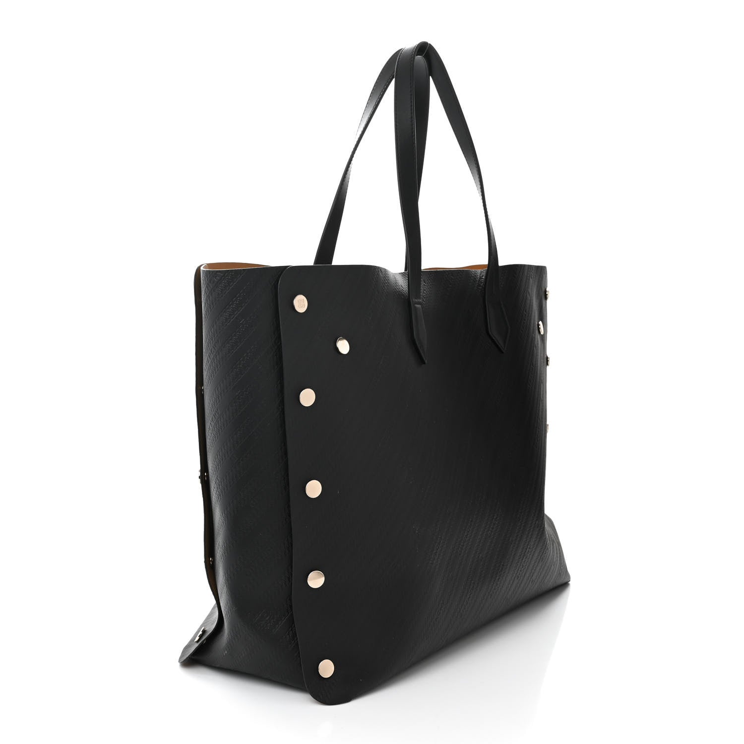 Givenchy Calfskin Chain Embossed Large Bond Shopper Tote Black 2 of 10