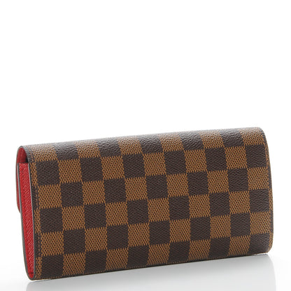 Louis Vuitton Damier Ebene Emilie Wallet Red 3 of 7