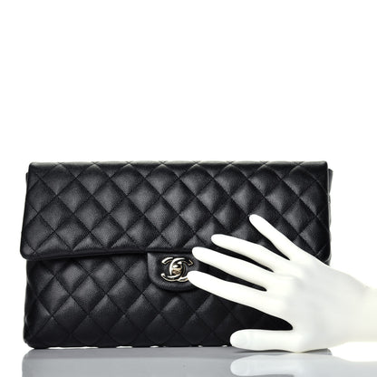 Chanel Caviar Quilted Flap Clutch Black 2 of 10