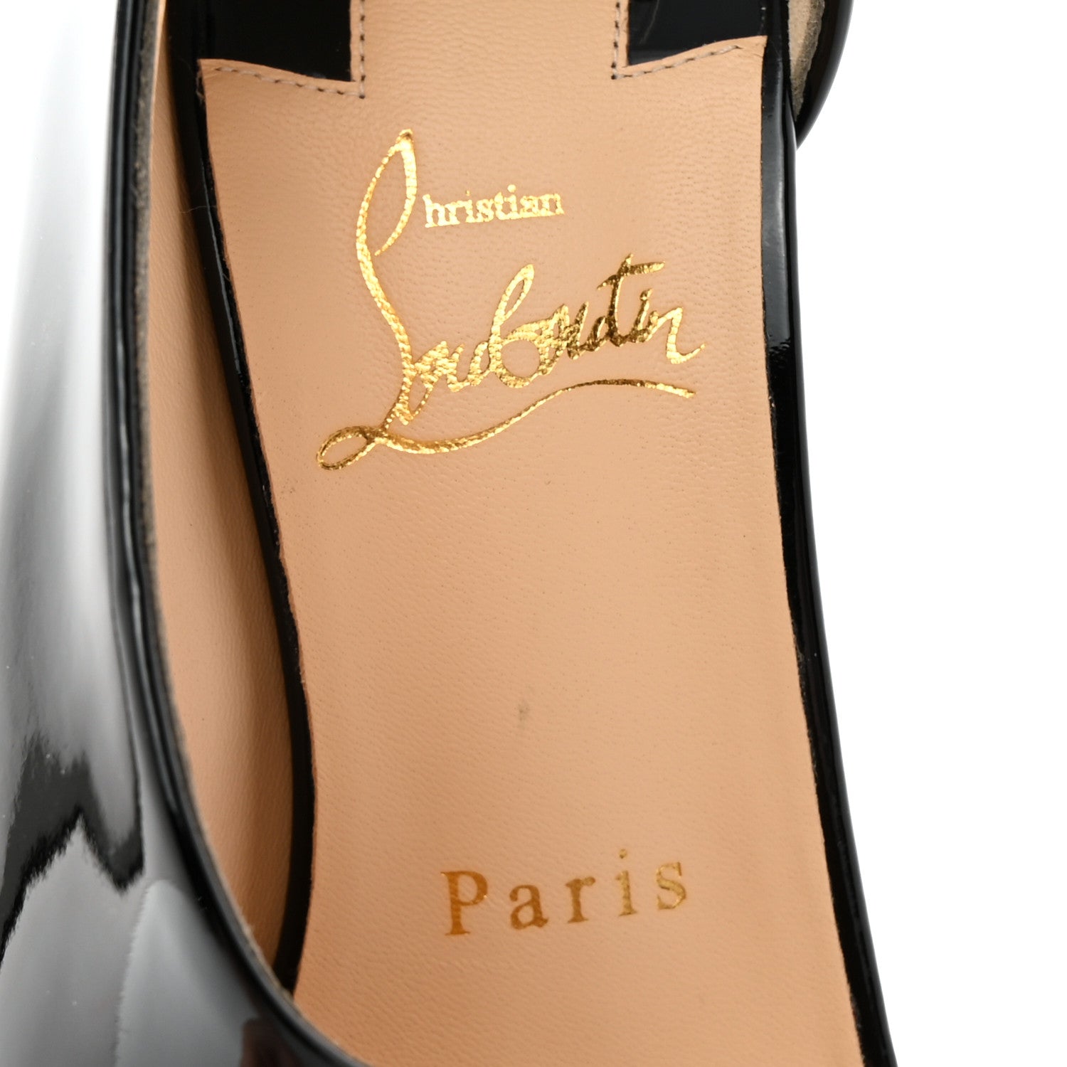 Christian Louboutin Patent Phoebe Asymmetric 100 Pumps 37 Black 7 of 10